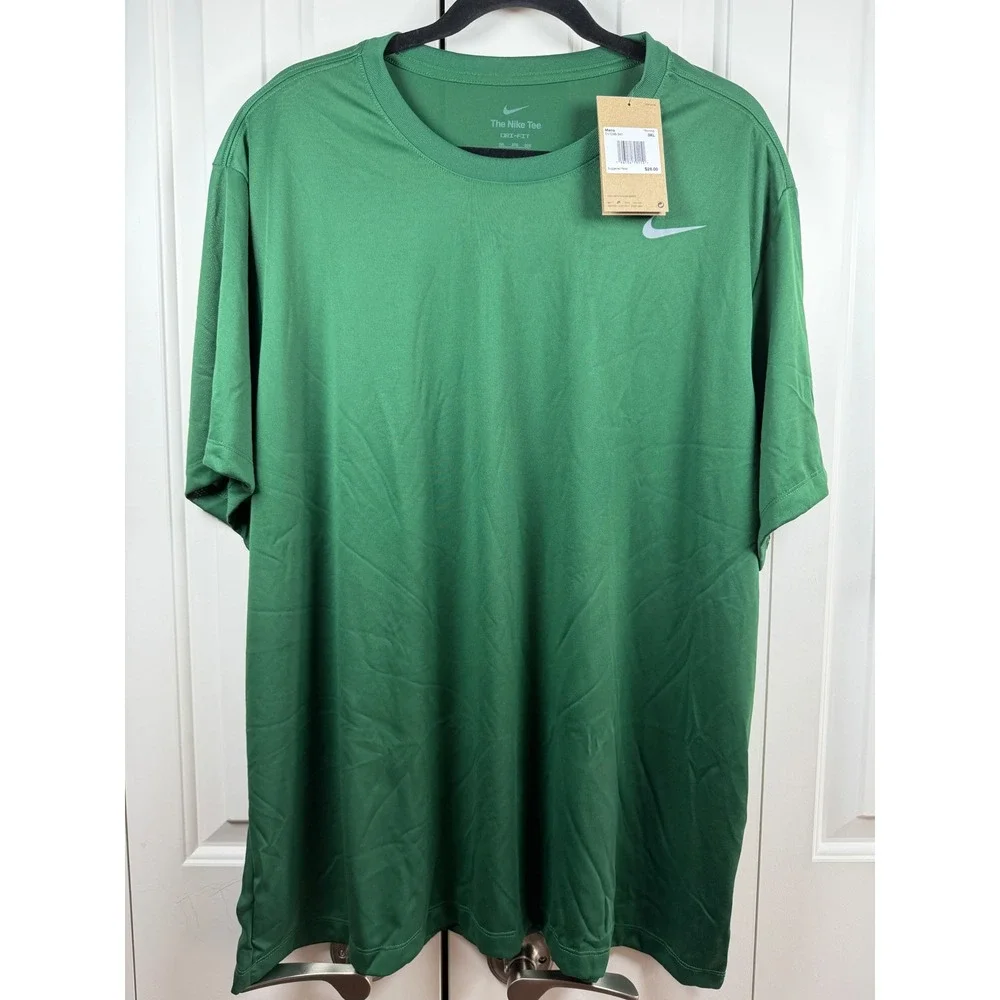 Nike Mens Dri-FIT Training Tee Green Short Sleeve Athletic Shirt 3XL, NWT